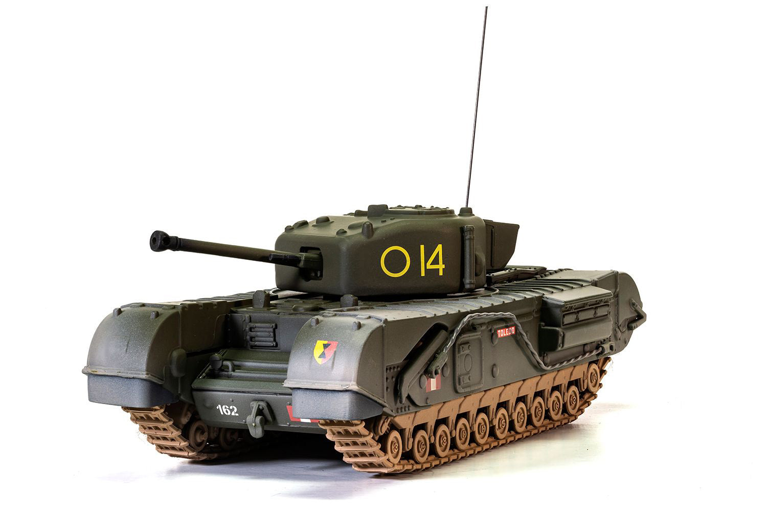 Churchill Mk.IV Tank "'To Catch a Tiger' 'Toledo' C Squadron 14 Troop 21st Army Tank Brigade Tunisia" (1943) British Royal Army "Military Legends" Series 1/50 Diecast Model by Corgi - image 2