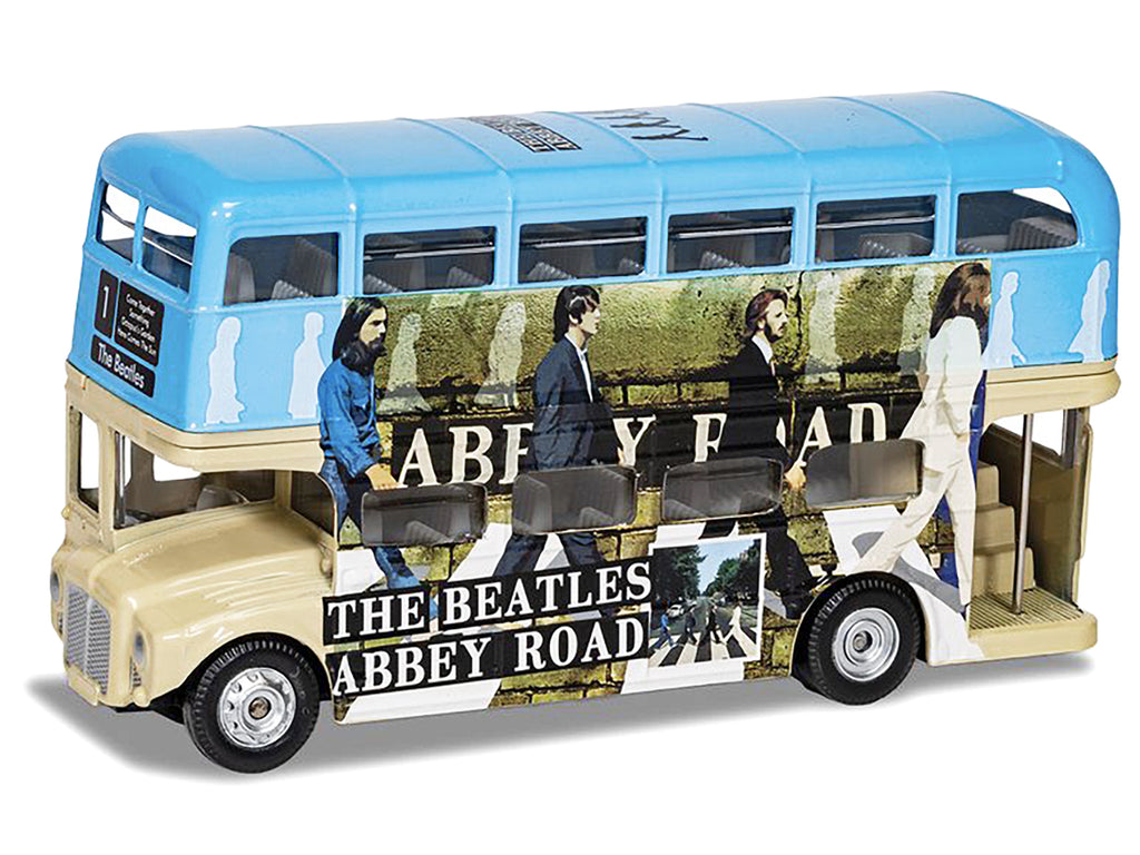 The Beatles London Double Decker Bus "Abbey Road" Blue and Beige Diecast Model Car by Corgi - image 2