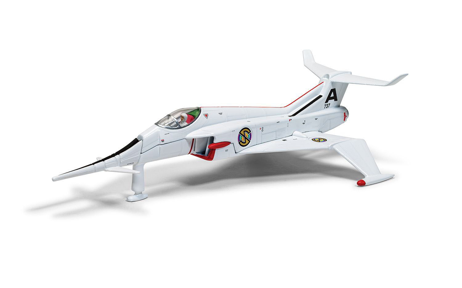 Angel Interceptor Aircraft "World Army Air Force" White "Captain Scarlet and the Mysterons" (1967-1968) TV Series Diecast Model by Corgi - image 2