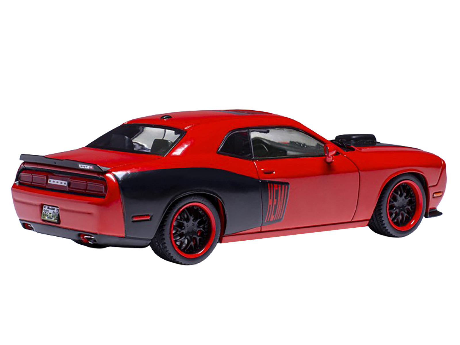 2009 Dodge Challenger SRT8 Red with Black Accents 1/43 Diecast Model by IXO Models - image 2