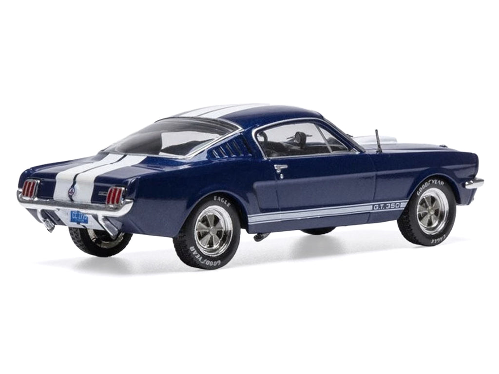 1965 Shelby GT350 Dark Blue Metallic with White Stripes 1/43 Diecast Model by IXO Models - image 3