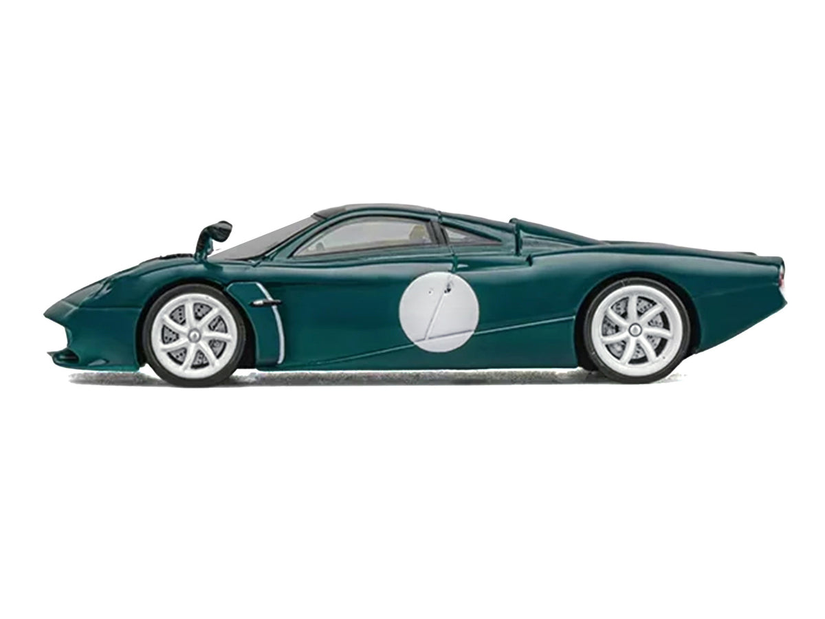 Pagani Huayra Codalunga Green with Sunroof and Extra Wheels 1/64 Diecast Model Car by CM Model - image 3