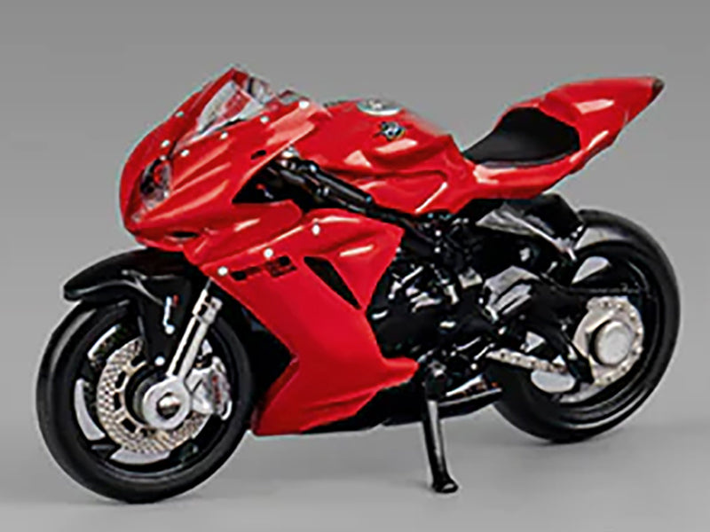 2022 MV Agusta F3 Rosso Motorcycle Red with Figure 1/64 Diecast Model by CM Model - image 2