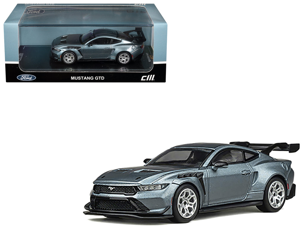 Ford Mustang GTD Light Blue Metallic 1/64 Diecast Model Car by CM Models