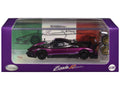 Pagani Zonda Revolucion Purple Metallic and Carbon with Extra Wheels 1/64 Diecast Model Car by CM Model