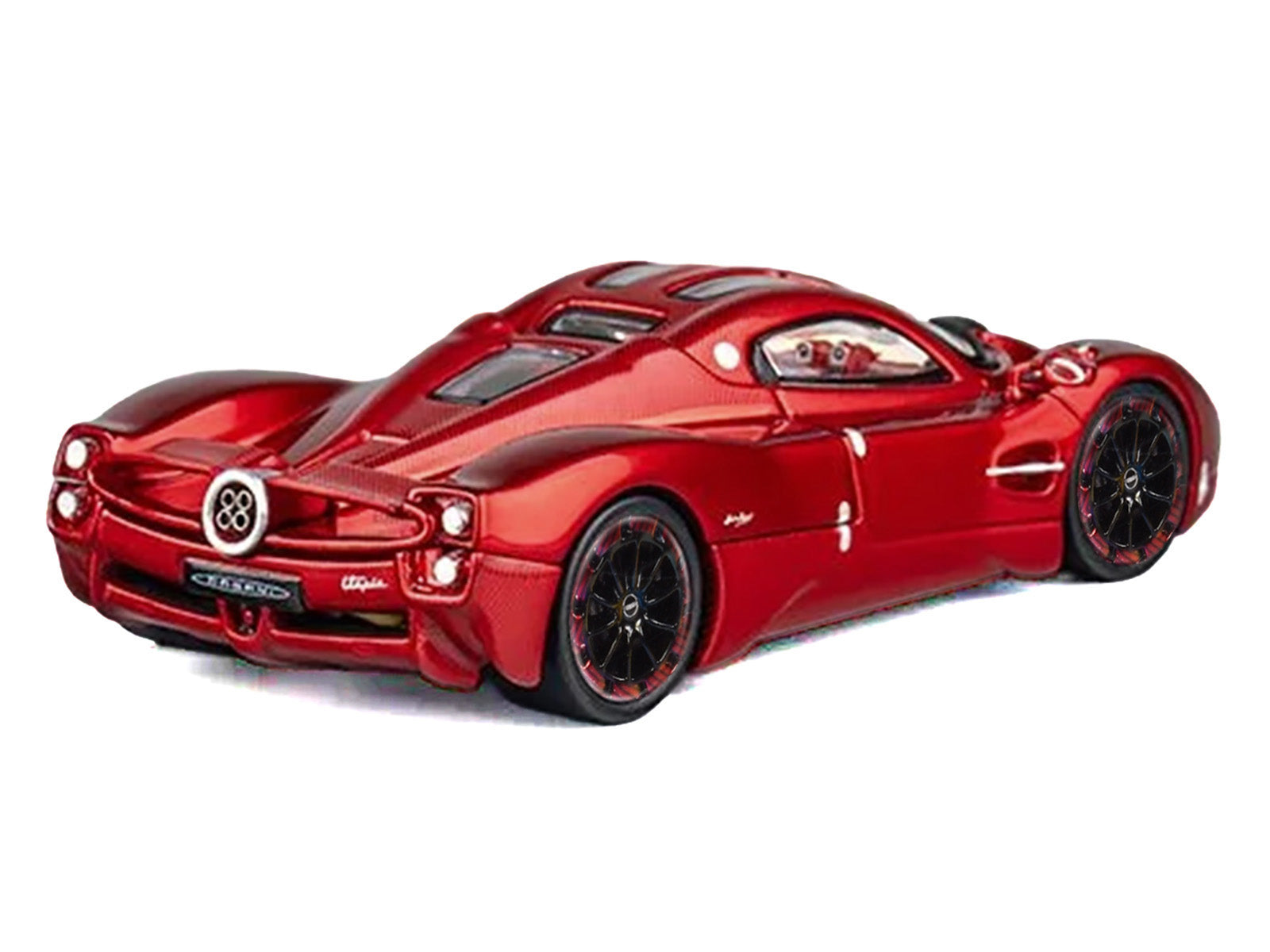 Pagani Utopia Red Metallic with Red Carbon Top 1/64 Diecast Model Car by CM Model - image 3