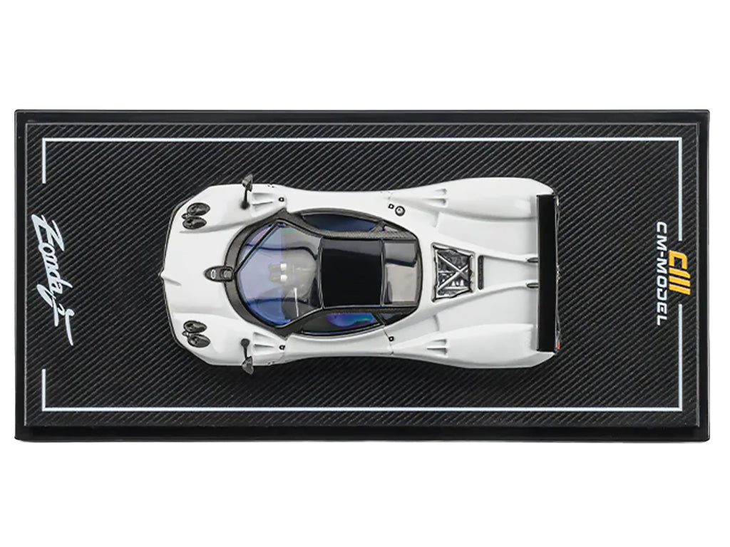 Pagani Zonda F Pearl White with Black Top 1/64 Diecast Model Car by CM Model - image 4