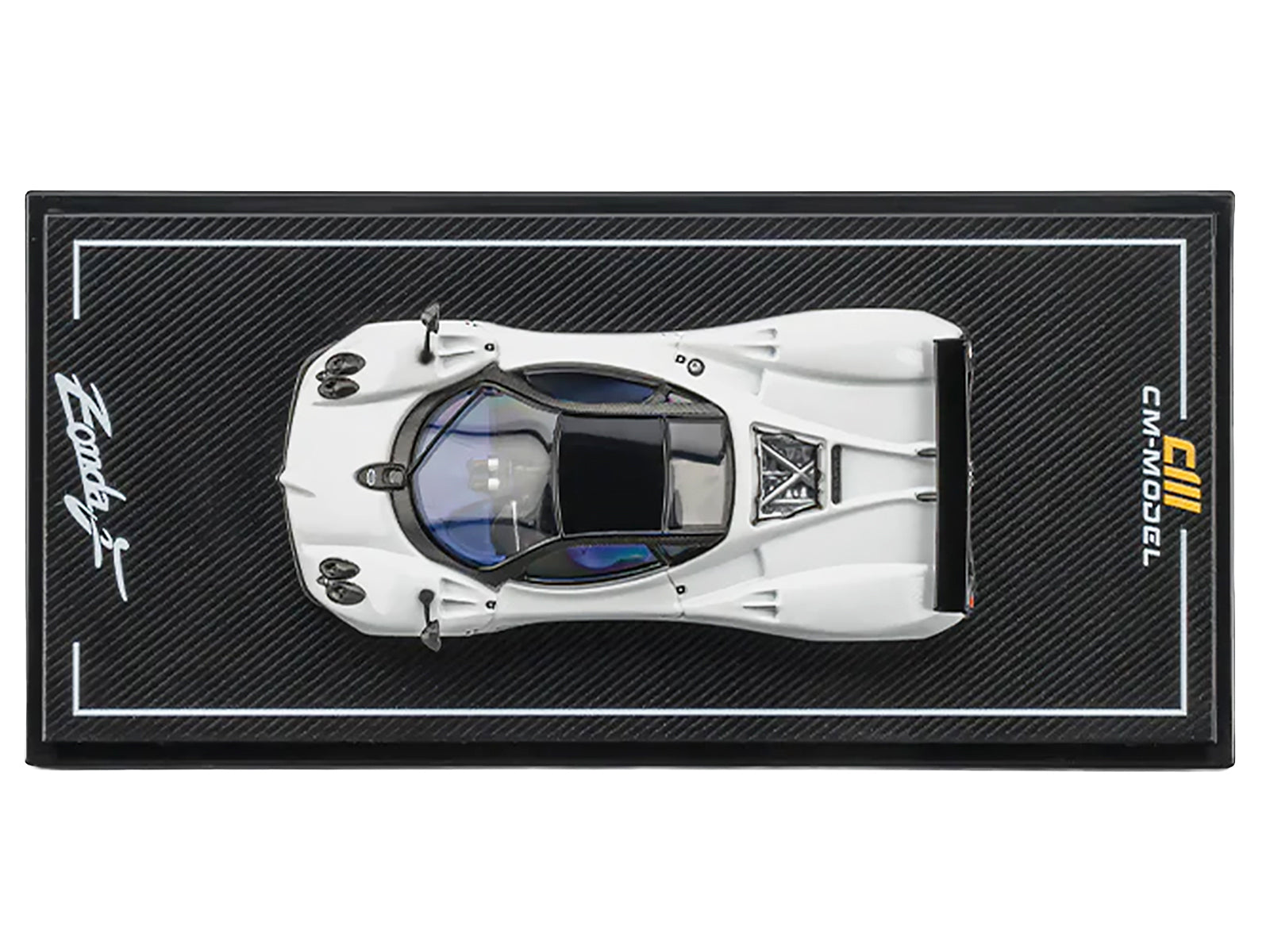 Pagani Zonda F Pearl White with Black Top 1/64 Diecast Model Car by CM Model - image 4