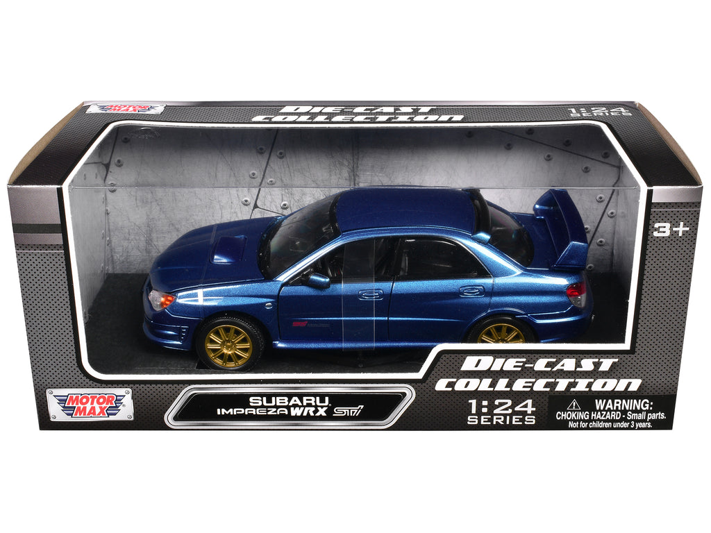 Subaru Impreza WRX STi Blue Metallic 1/24 Diecast Model Car by Motormax - image 3