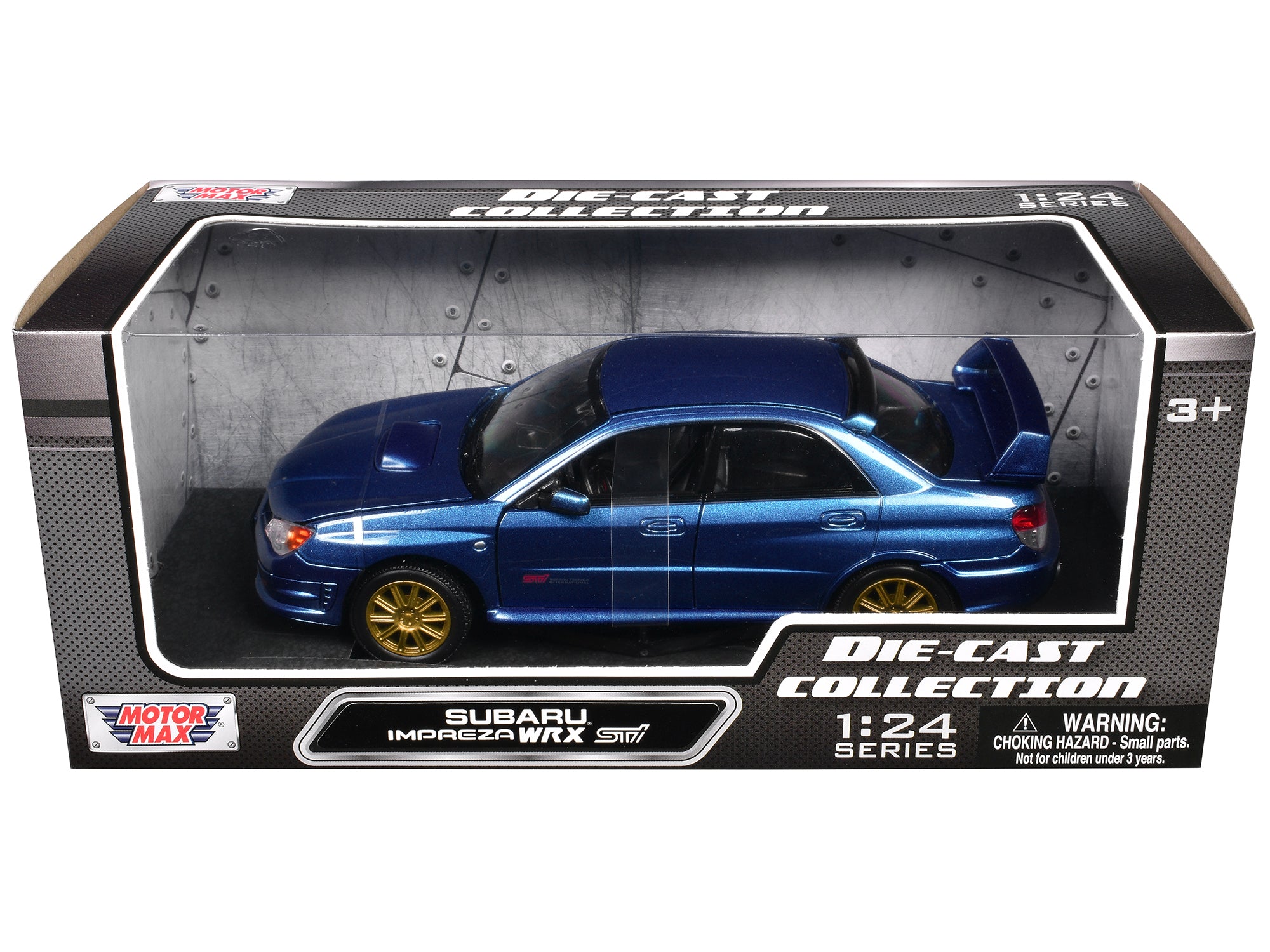 Subaru Impreza WRX STi Blue Metallic 1/24 Diecast Model Car by Motormax - image 3