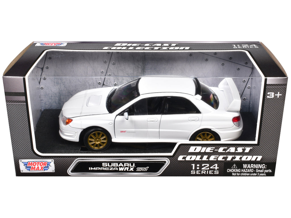 Subaru Impreza WRX STi White 1/24 Diecast Model Car by Motormax - image 3