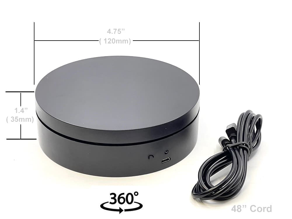 Mini Turntable Rotating Display Stand 4.75" with Black Base for 1/64 Scale Model Cars - image 2