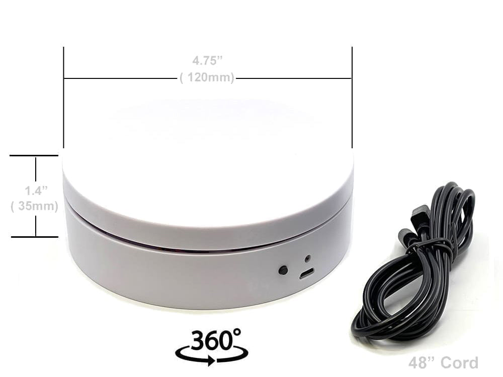 Mini Turntable Rotating Display Stand 4.75" with White Base for 1/64 Scale Model Cars - image 3