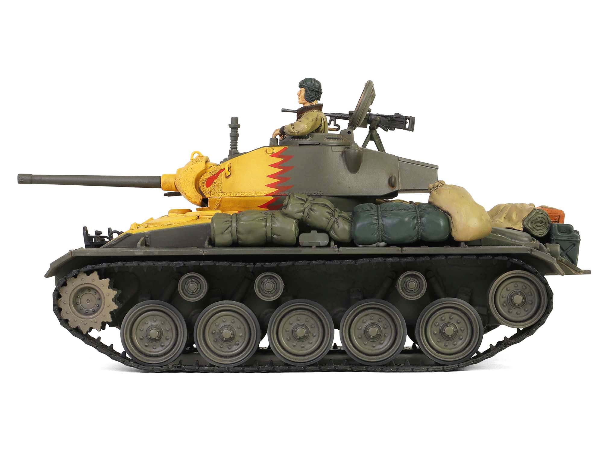 M24 Chaffee Light Tank "Tiger Face 79th Tank Btn Han River South Korea" (1950) United States Army "Armoured Fighting Vehicle" Series 1/32 Diecast Model by Forces of Valor - image 2