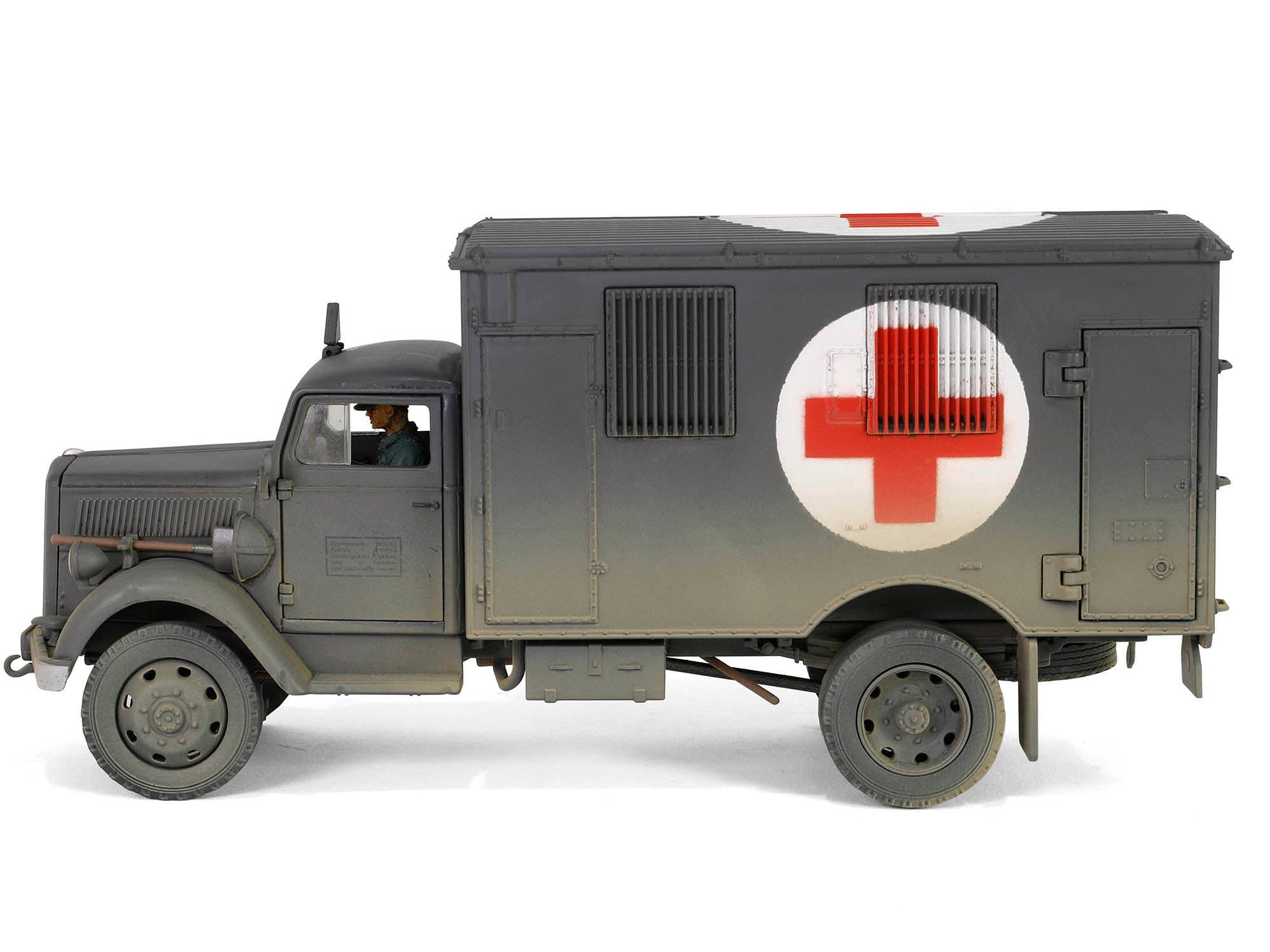 Opel-Blitz Kfz.305 Ambulance Gray (Weathered) "German Army" "Armoured Fighting Vehicle" Series 1/32 Diecast Model by Forces of Valor - image 4