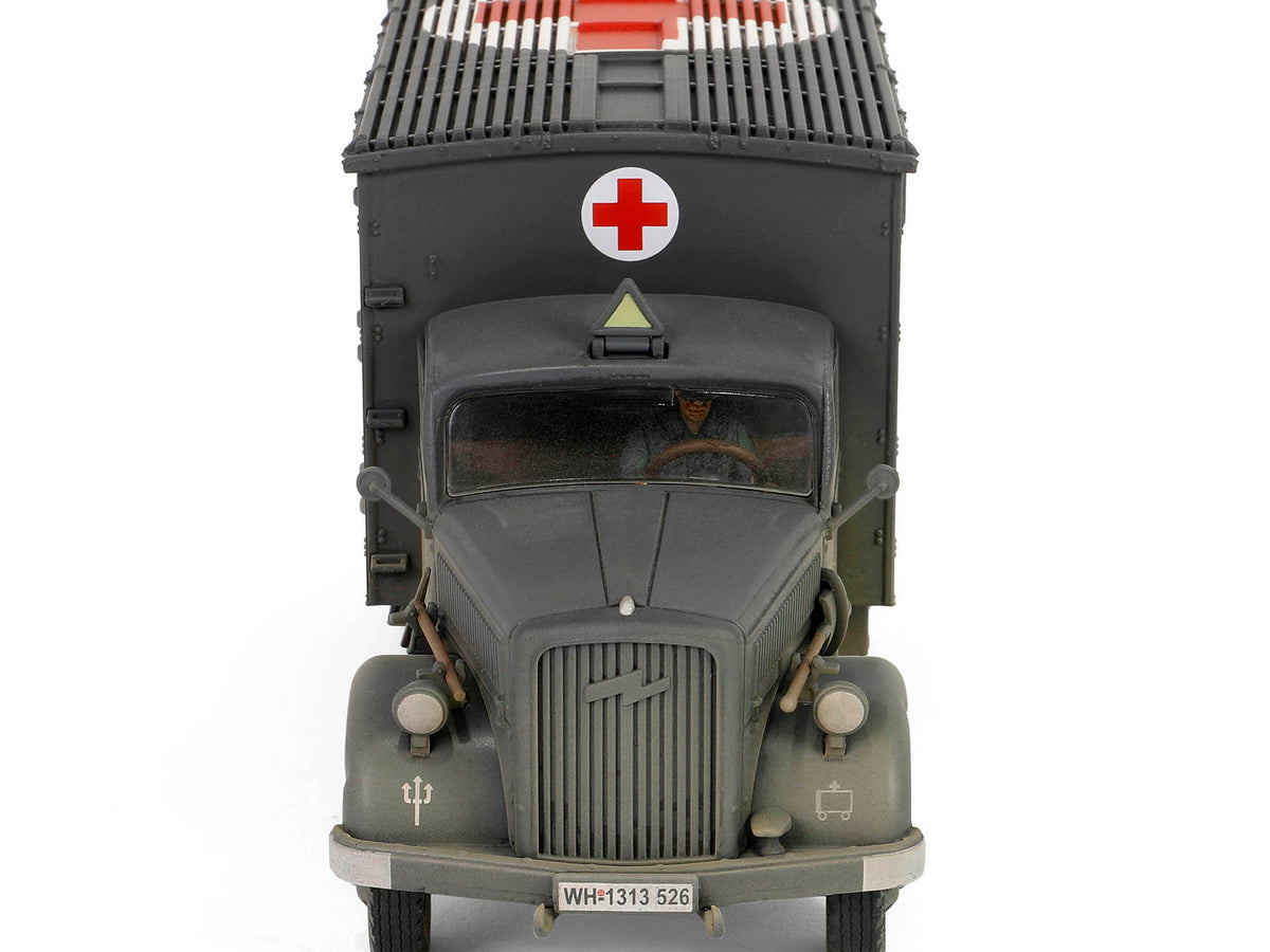 Opel-Blitz Kfz.305 Ambulance Gray (Weathered) "German Army" "Armoured Fighting Vehicle" Series 1/32 Diecast Model by Forces of Valor - image 2