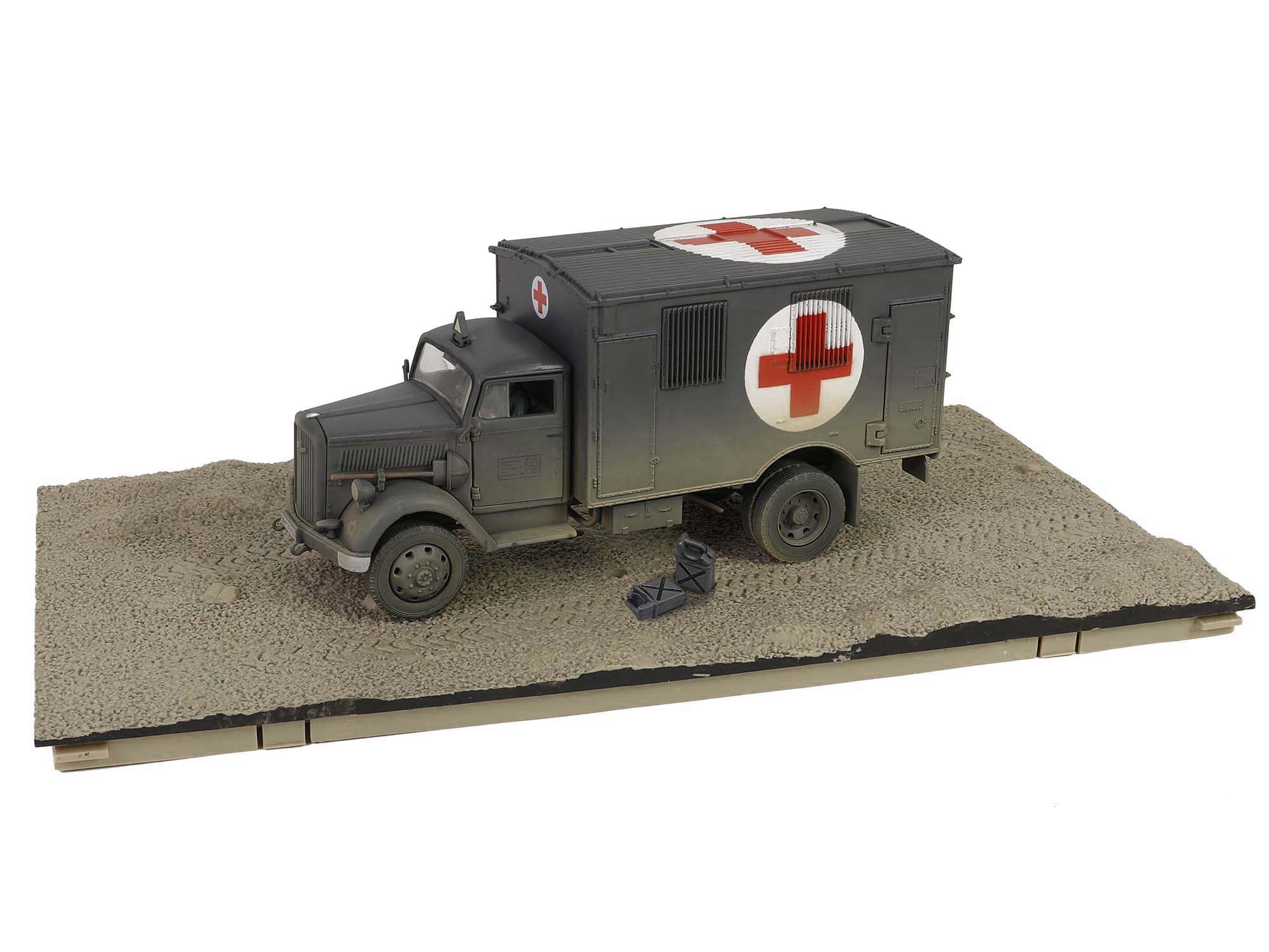 Opel-Blitz Kfz.305 Ambulance Gray (Weathered) "German Army" "Armoured Fighting Vehicle" Series 1/32 Diecast Model by Forces of Valor - image 5