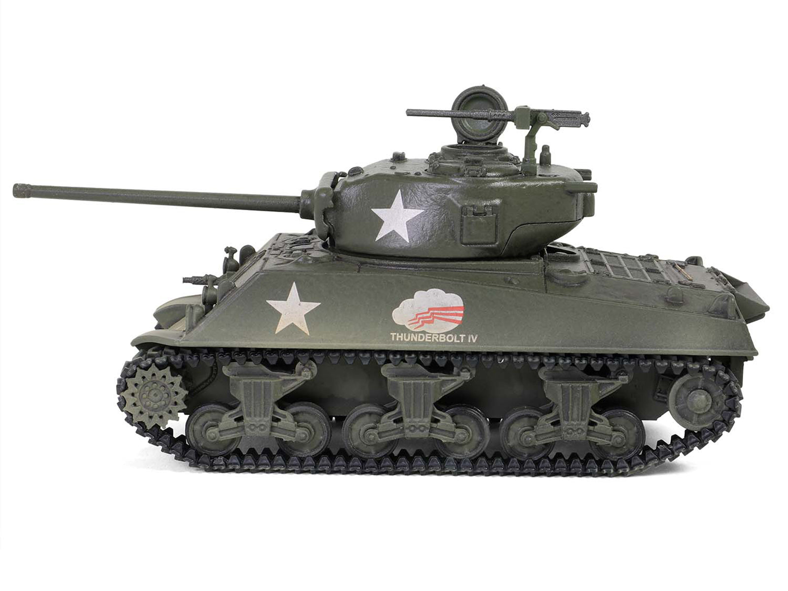 U.S. Sherman M4A3(76) Medium Tank "THUNDERBOLT IV 37th Tank Battalion 4th Armored Division Bastogne" (1944) United States Army "Mini AFV" Series 1/64 Diecast Model by Forces of Valor - image 2