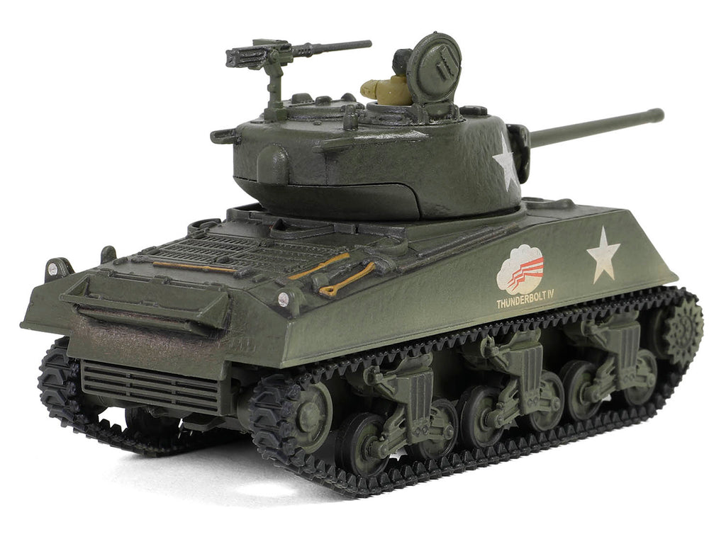 U.S. Sherman M4A3(76) Medium Tank "THUNDERBOLT IV 37th Tank Battalion 4th Armored Division Bastogne" (1944) United States Army "Mini AFV" Series 1/64 Diecast Model by Forces of Valor - image 3
