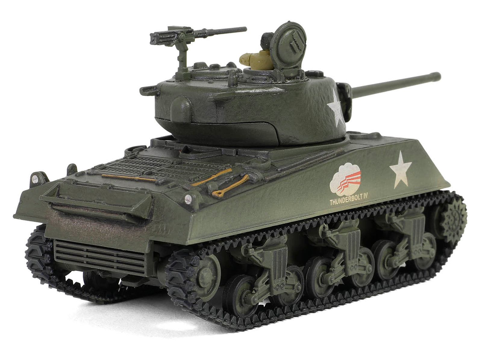 U.S. Sherman M4A3(76) Medium Tank "THUNDERBOLT IV 37th Tank Battalion 4th Armored Division Bastogne" (1944) United States Army "Mini AFV" Series 1/64 Diecast Model by Forces of Valor - image 3