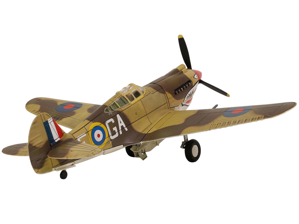 Curtiss P-40B Tomahawk MK IIB Aircraft Fighter "112 Squadron (Royal Air Force) AK402 GA-F North Africa" (October 1941) "WW2 Aircrafts Series" 1/72 Diecast Model by Forces of Valor - image 2