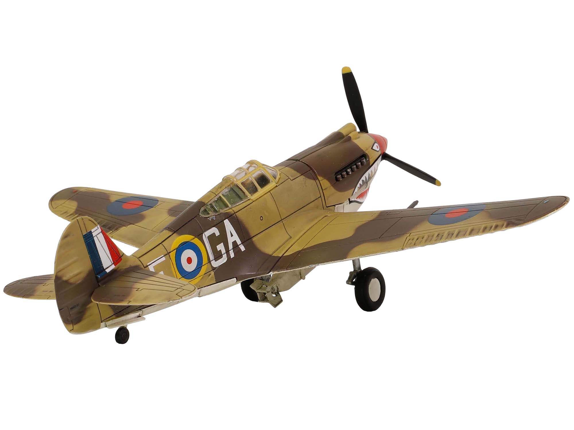 Curtiss P-40B Tomahawk MK IIB Aircraft Fighter "112 Squadron (Royal Air Force) AK402 GA-F North Africa" (October 1941) "WW2 Aircrafts Series" 1/72 Diecast Model by Forces of Valor - image 2