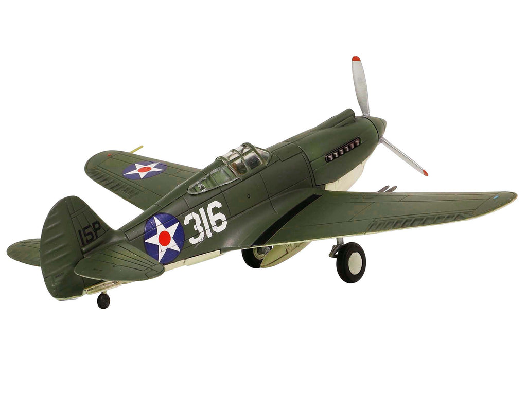 Curtiss P-40B HAWK 81A-2 (P-8127) Aircraft Fighter "47th Pursuit Squadron (15th Pursuit Group) Serial : 316/15P Hawaiian Islands Pearl Habor" (7 December 1941) "WW2 Aircrafts Series" 1/72 Diecast Model by Forces of Valor - image 2