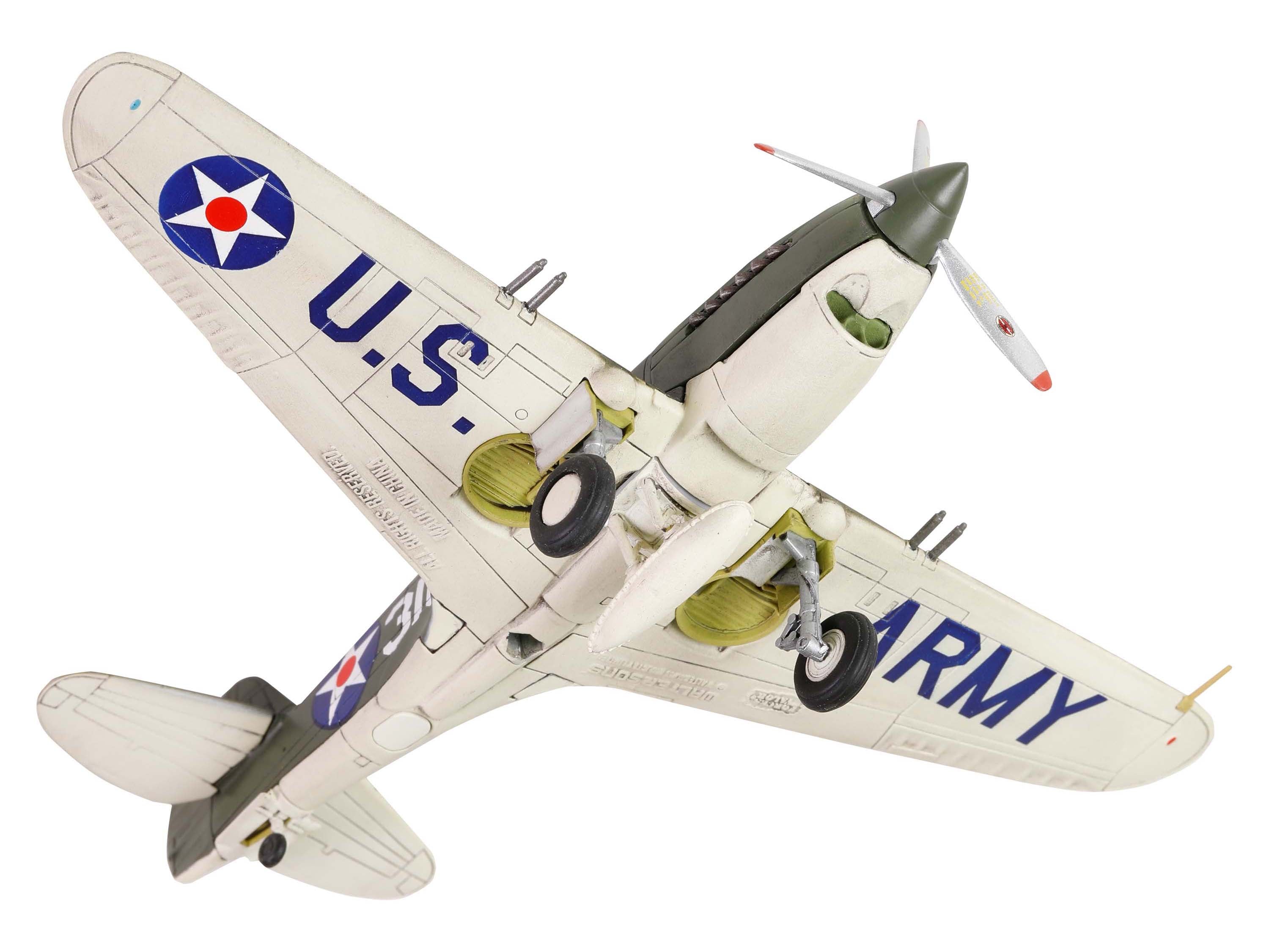 Curtiss P-40B HAWK 81A-2 (P-8127) Aircraft Fighter "47th Pursuit Squadron (15th Pursuit Group) Serial : 316/15P Hawaiian Islands Pearl Habor" (7 December 1941) "WW2 Aircrafts Series" 1/72 Diecast Model by Forces of Valor - image 4