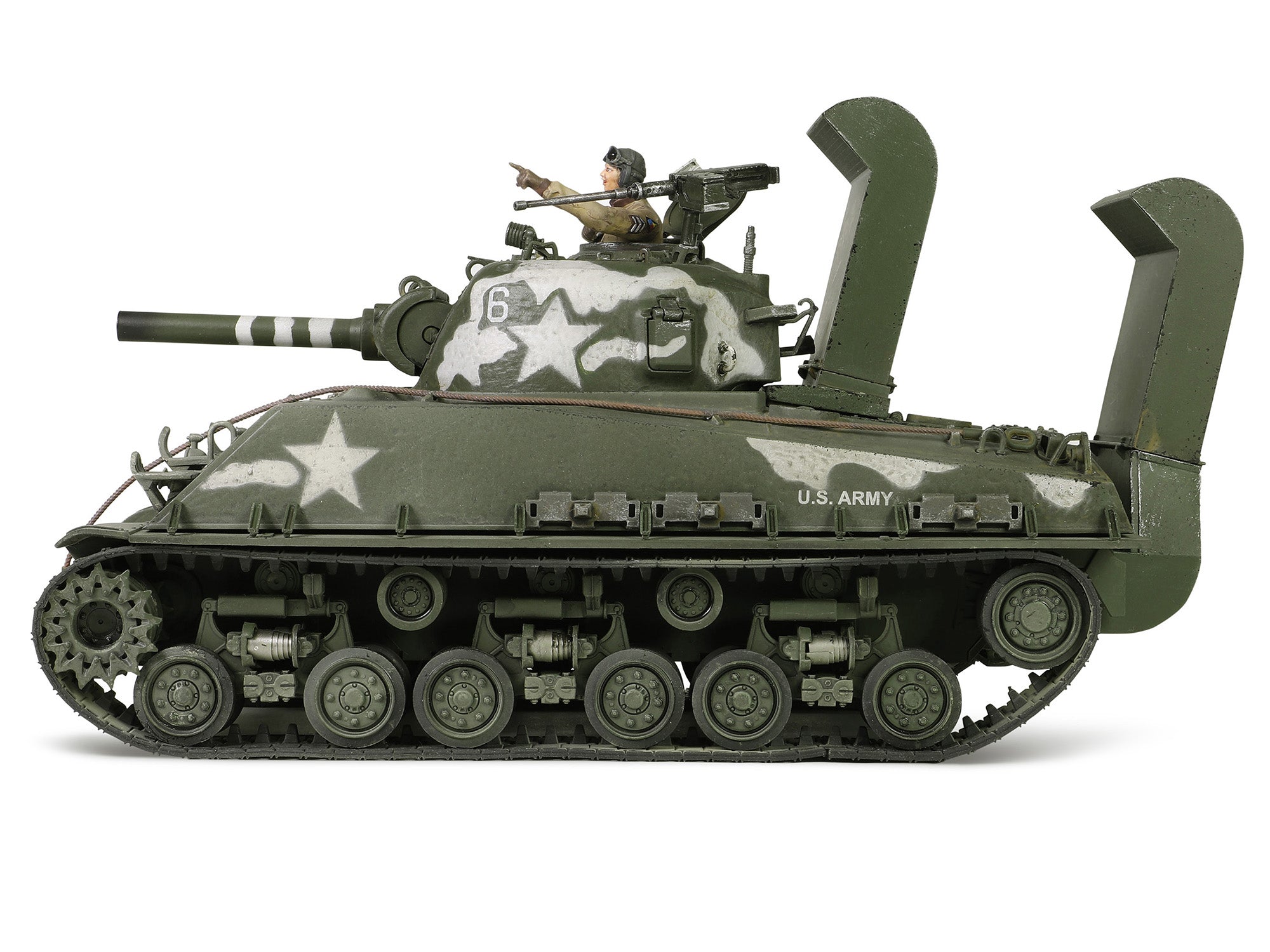 Sherman M4 (105) Howitzer Medium Tank "US Army 711th Tank Battalion Okinawa" (1945) "Engine Plus" Series 1/32 Diecast Model by Metal Proud - image 4