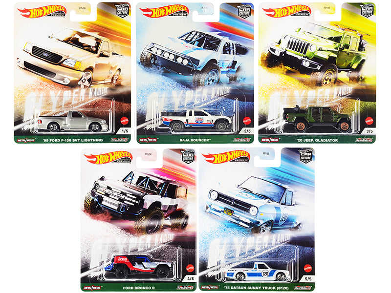 "Hyper Haulers" 5 piece Set "Car Culture" Series Diecast Model Cars by Hot Wheels