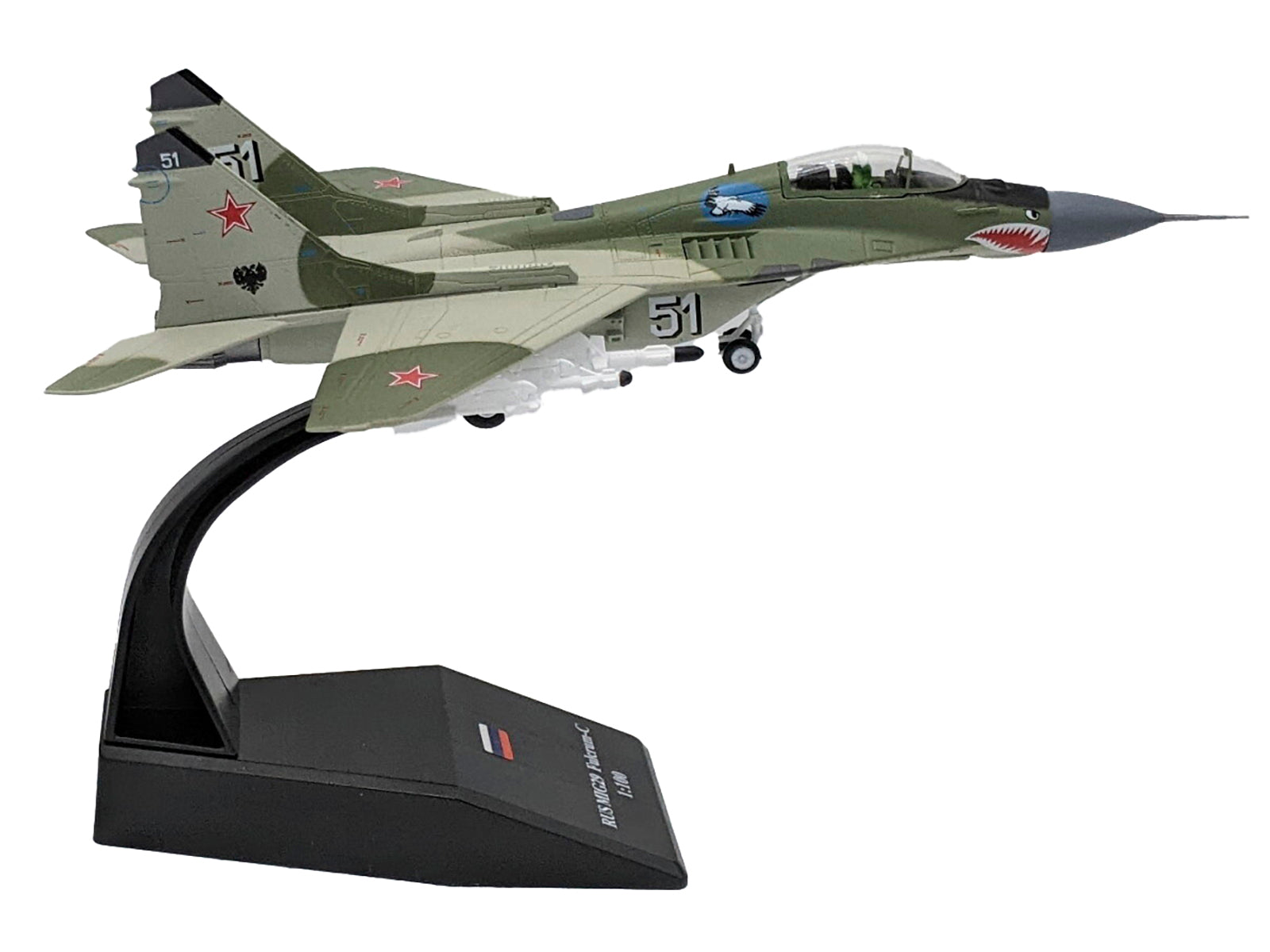 Mikoyan-Gurevich MiG-29 Fighter Aircraft "120th GvIAP Domna Airfield" (2001) Russian Air Force 1/100 Diecast Model Airplane - image 3