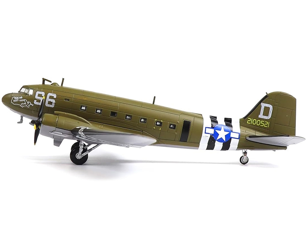 Douglas C-47 Skytrain Transport Aircraft "Night Fright 79th Troop Carrier Squadron 436th Troop Carrier Group D-Day" (1944) United States Army Air Forces 1/100 Diecast Model - image 2