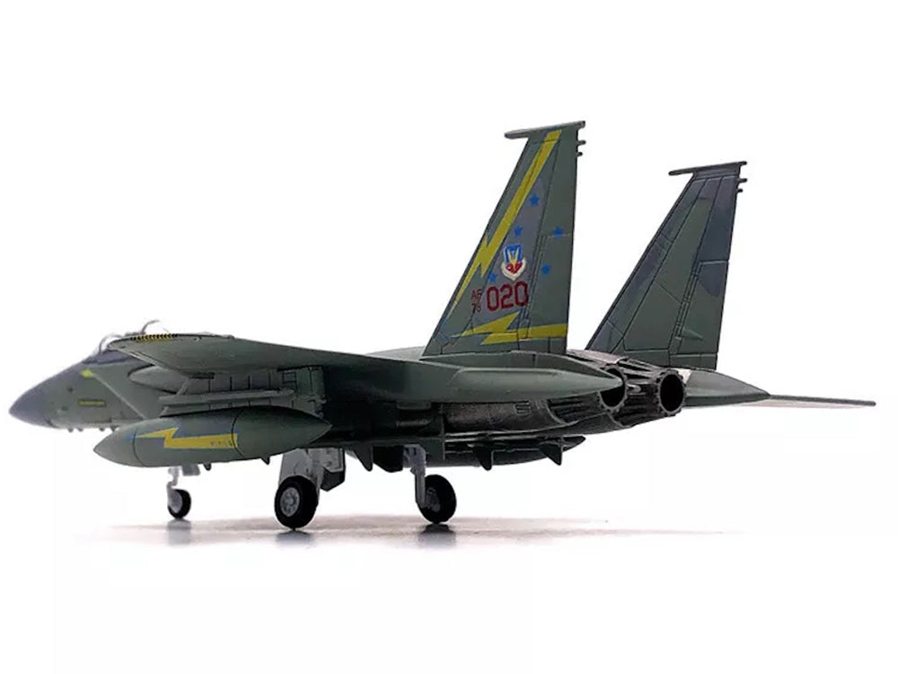 McDonnell Douglas F-15A Eagle Aircraft "Spittin Kittens 5th Fighter-Interceptor Squadron Tactical Air Command Minot AFB" (1985) United States Air Force 1/100 Diecast Model Airplane - image 2