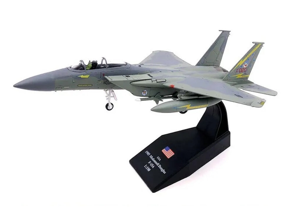 McDonnell Douglas F-15A Eagle Aircraft "Spittin Kittens 5th Fighter-Interceptor Squadron Tactical Air Command Minot AFB" (1985) United States Air Force 1/100 Diecast Model Airplane - image 5