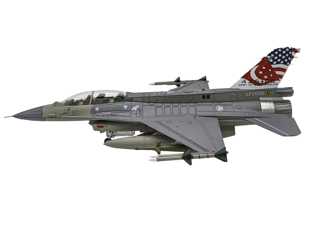 General Dynamics F-16D Fighting Falcon Fighter Aircraft "425th Fighter Squadron Best of Both Worlds Peace Carvin II 25th Anniversary Livery 56th Fighter Wing Luke AFB" (2018) United States Air Force 1/72 Diecast Model Airplane - image 2