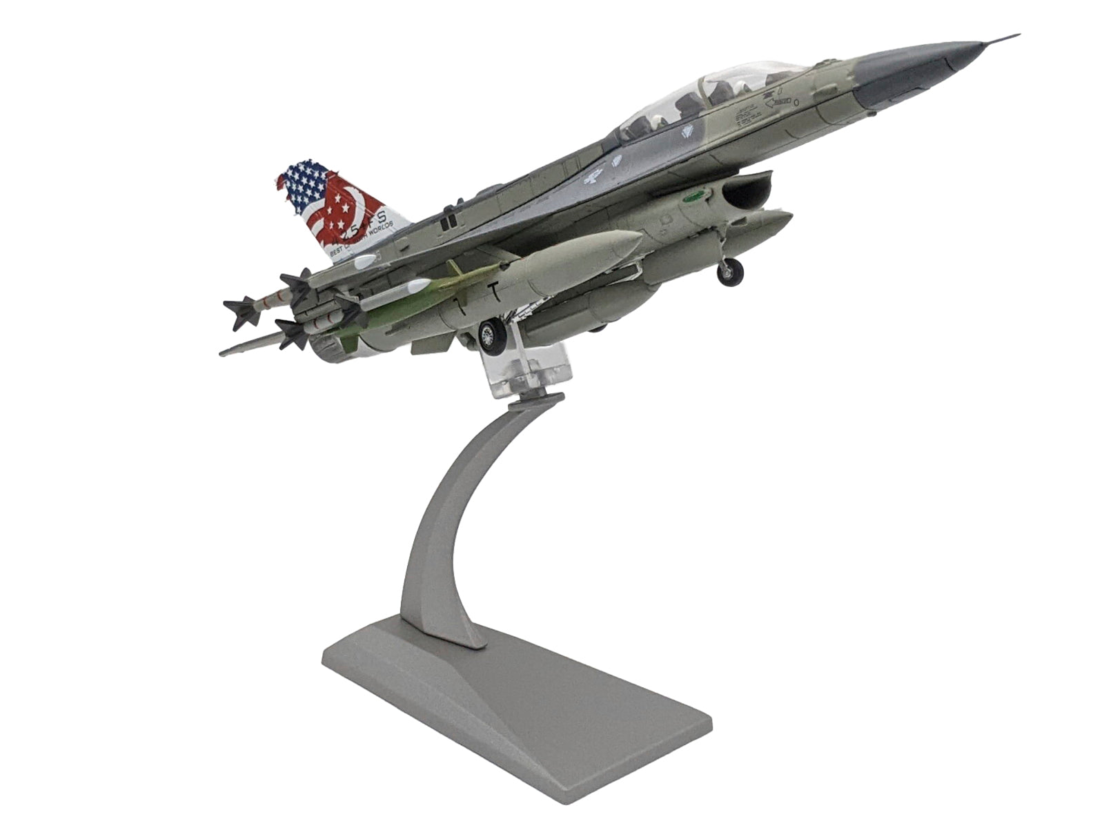 General Dynamics F-16D Fighting Falcon Fighter Aircraft "425th Fighter Squadron Best of Both Worlds Peace Carvin II 25th Anniversary Livery 56th Fighter Wing Luke AFB" (2018) United States Air Force 1/72 Diecast Model Airplane - image 3