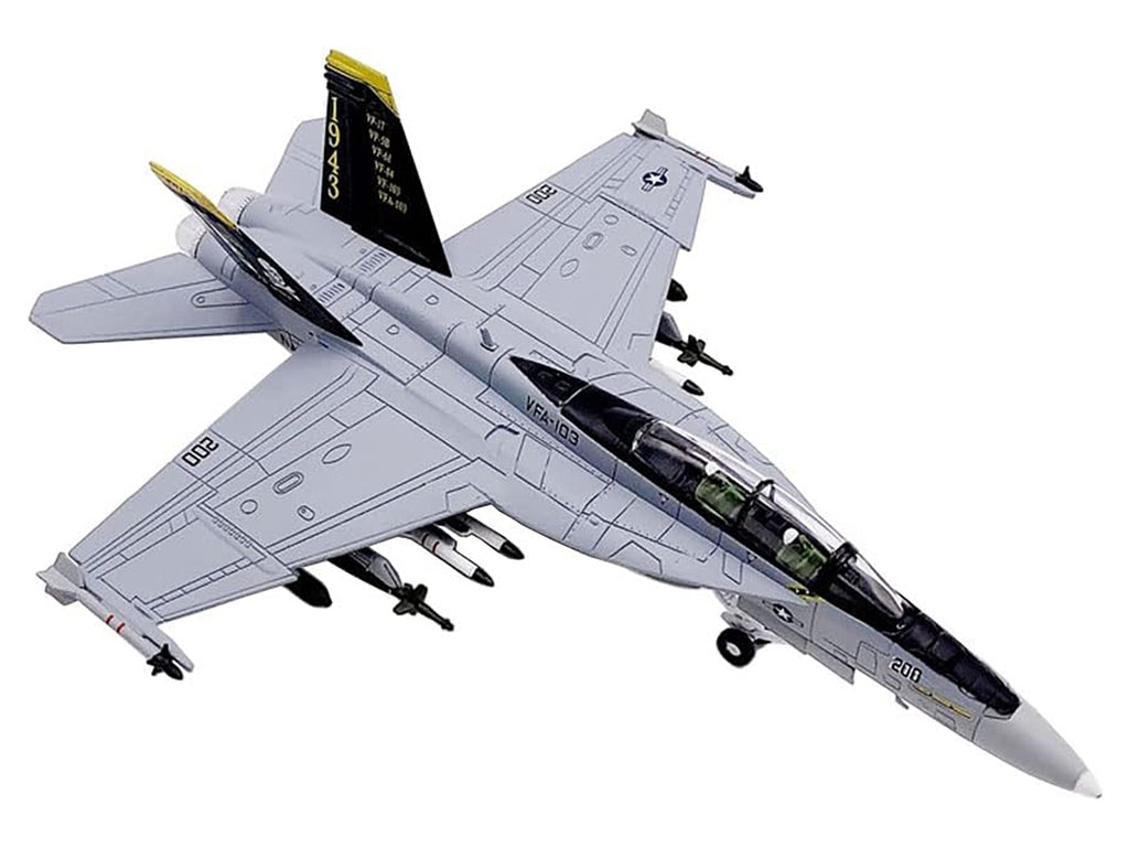 Boeing F/A-18F Super Hornet Fighter Aircraft "VFA-103 Jolly Rogers 75th Anniversary" (2018) United States Navy 1/100 Diecast Model Airplane - image 2