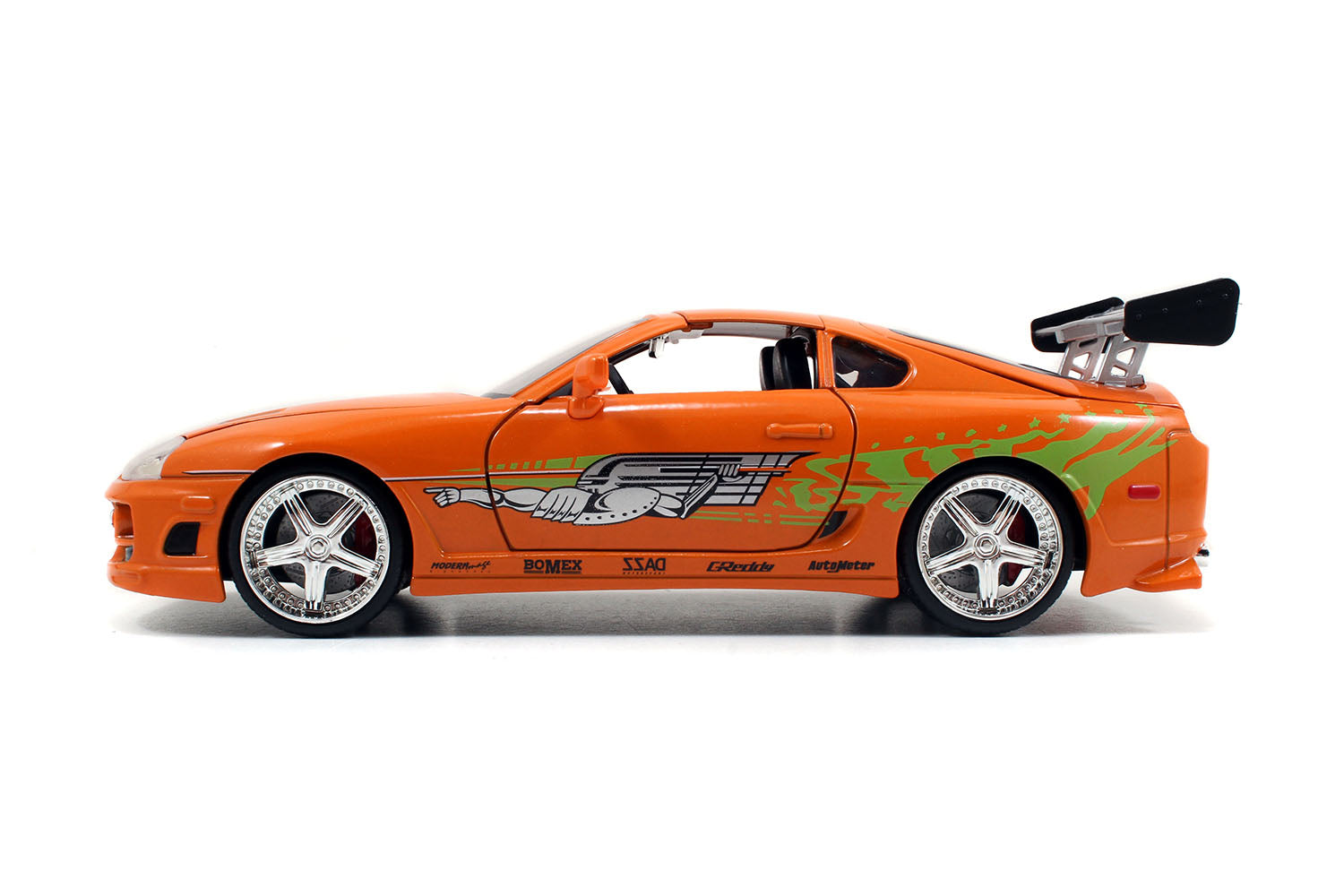 Model Kit Toyota Supra Metallic Orange with Brian Diecast Figure "Fast & Furious" Movie "Build N' Collect" 1/24 Diecast Model Car by Jada - image 4