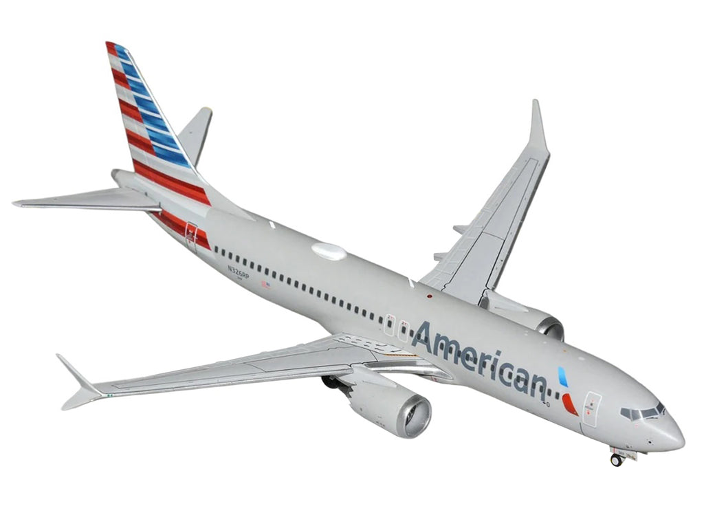 Boeing 737 MAX 8 Commercial Aircraft "American Airlines" (N326RP) Gray with Striped Tail "Gemini 200" Series 1/200 Diecast Model by GeminiJets - image 2
