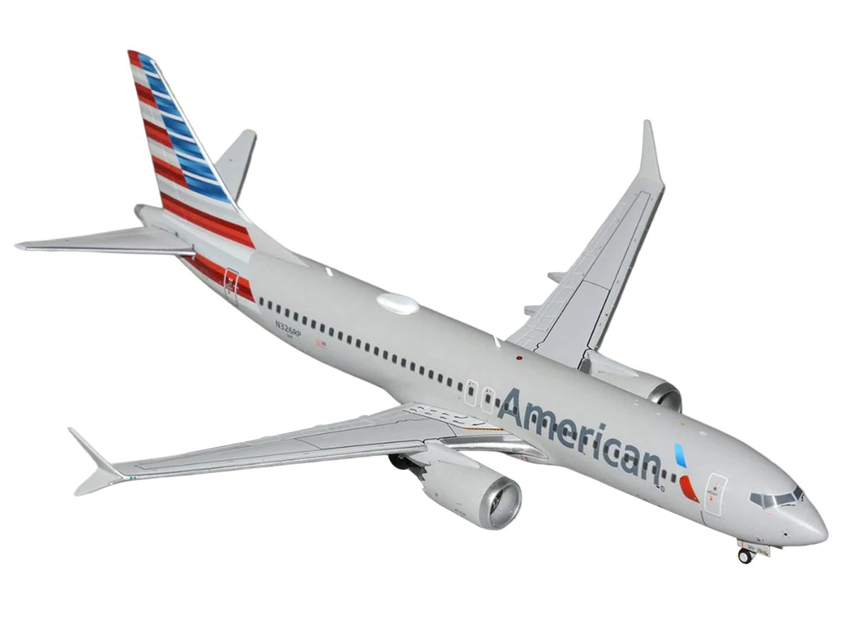 Boeing 737 MAX 8 Commercial Aircraft "American Airlines" (N326RP) Gray with Striped Tail "Gemini 200" Series 1/200 Diecast Model by GeminiJets - image 2