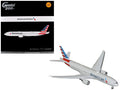 Boeing 777-200ER Commercial Aircraft with Flaps Down "American Airlines" (N788AN) Silver with Striped Tail "Gemini 200" 1/200 Diecast Model Airplane by GeminiJets