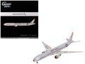 Boeing 777-300ER Commercial Aircraft "American Airlines - Flagship DFW" (N735AT) Silver with Otange Stripes "Gemini 200" Series 1/200 Diecast Model by GeminiJets