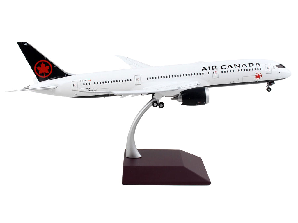 Boeing 787-9 Commercial Aircraft with Flaps Down "Air Canada" White with Black Tail "Gemini 200" Series 1/200 Diecast Model Airplane by GeminiJets - image 2