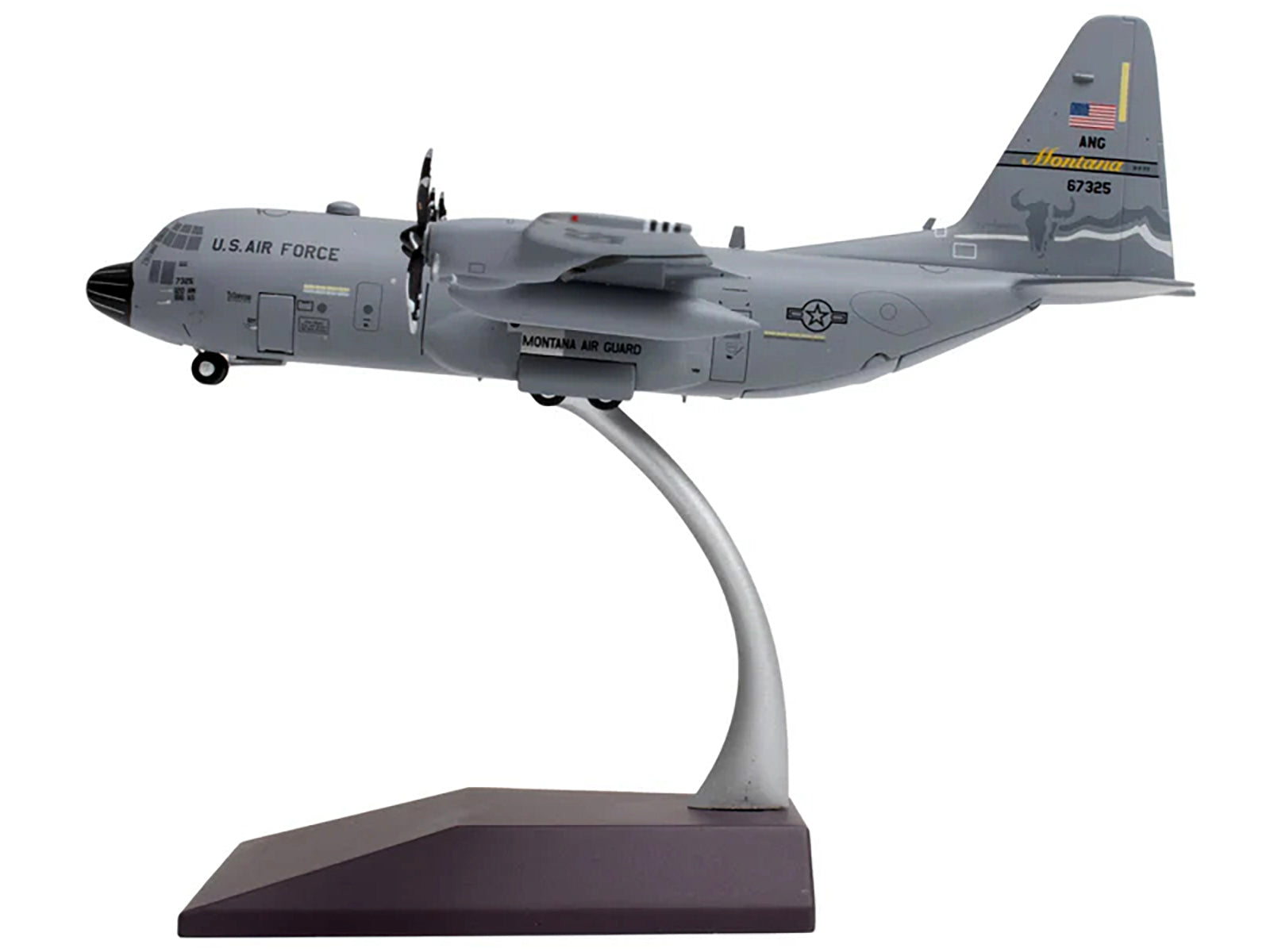 Lockheed C-130H3 Hercules Transport Aircraft "Montana Air National Guard Great Falls ANGB" United States Air Force "Gemini 200" Series 1/200 Diecast Model Airplane by GeminiJets - image 2
