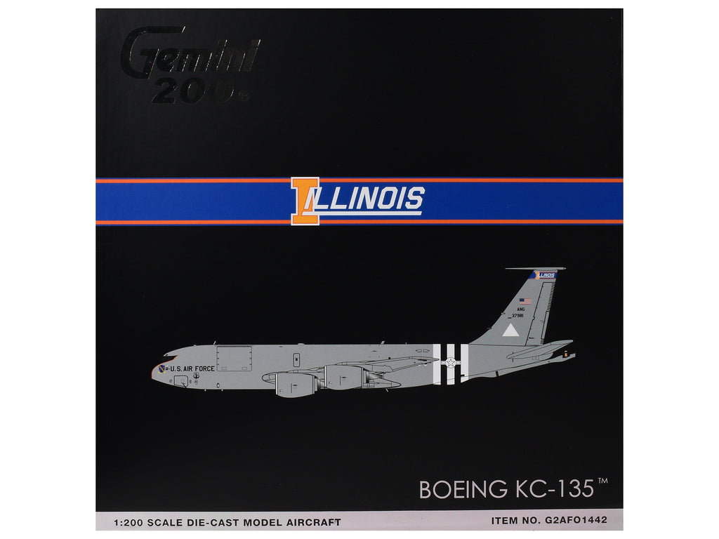Boeing KC-135R Stratotanker Tanker Aircraft "Illinois Air National Guard" (63-7981) United States Air Force "Gemini 200" Series 1/200 Diecast Model by GeminiJets - image 3