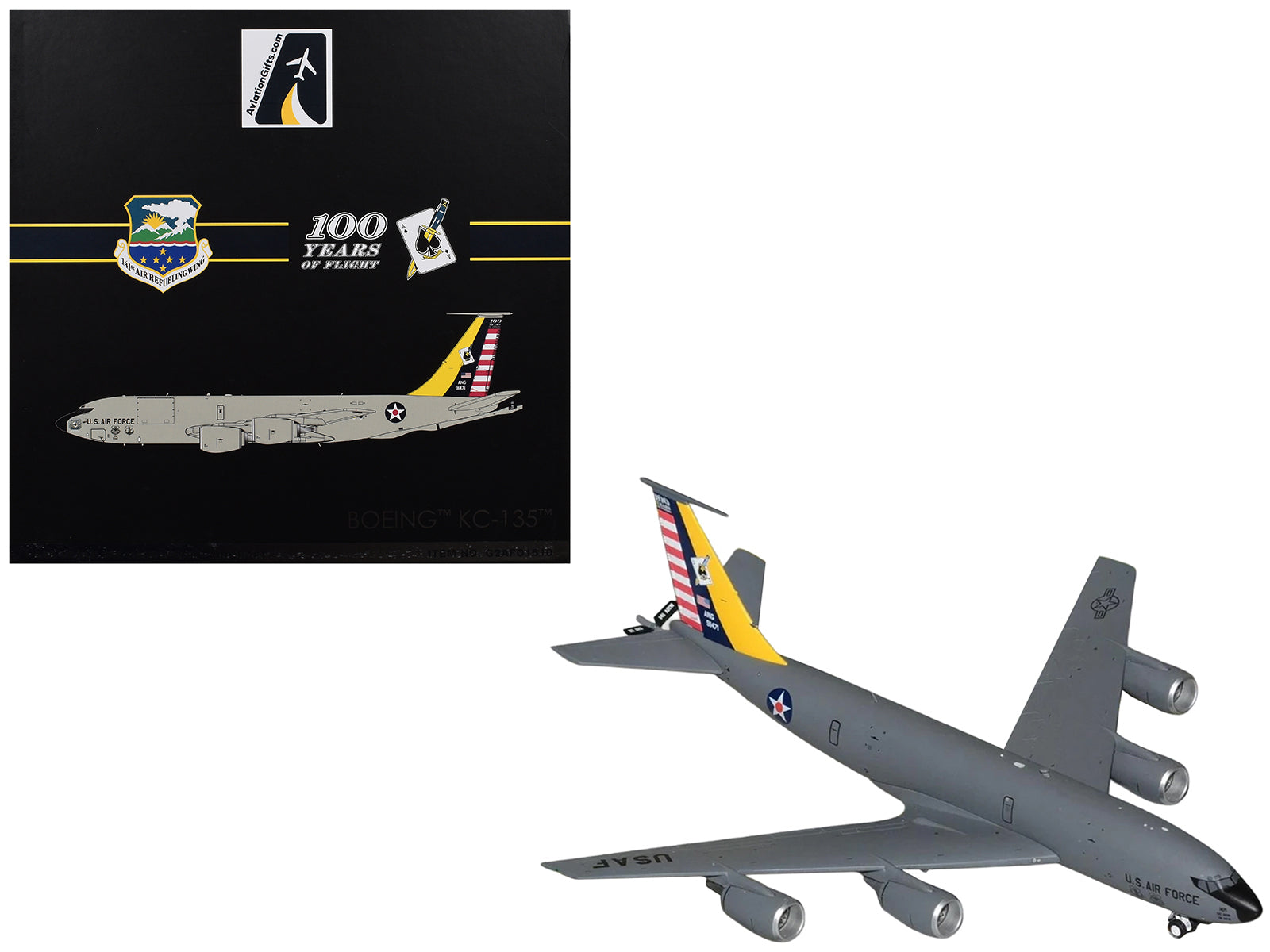 Boeing KC-135 Stratotanker Tanker Aircraft "Washington Air National Guard - 100 Years" United States Air Force "Gemini 200" Series 1/200 Diecast Model Airplane by GeminiJets
