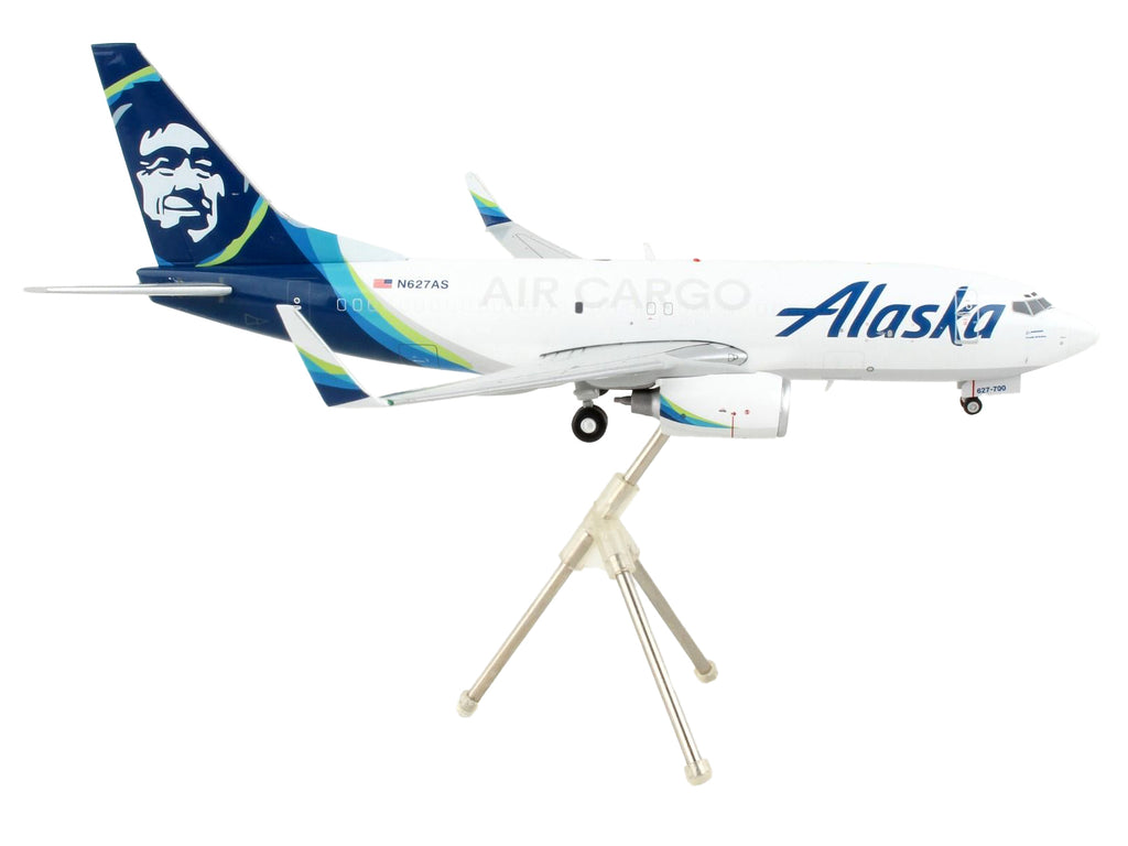 Boeing 737-700BDSF Commercial Aircraft "Alaska Air Cargo" White with Blue Tail "Gemini 200" Series 1/200 Diecast Model Airplane by GeminiJets - image 2