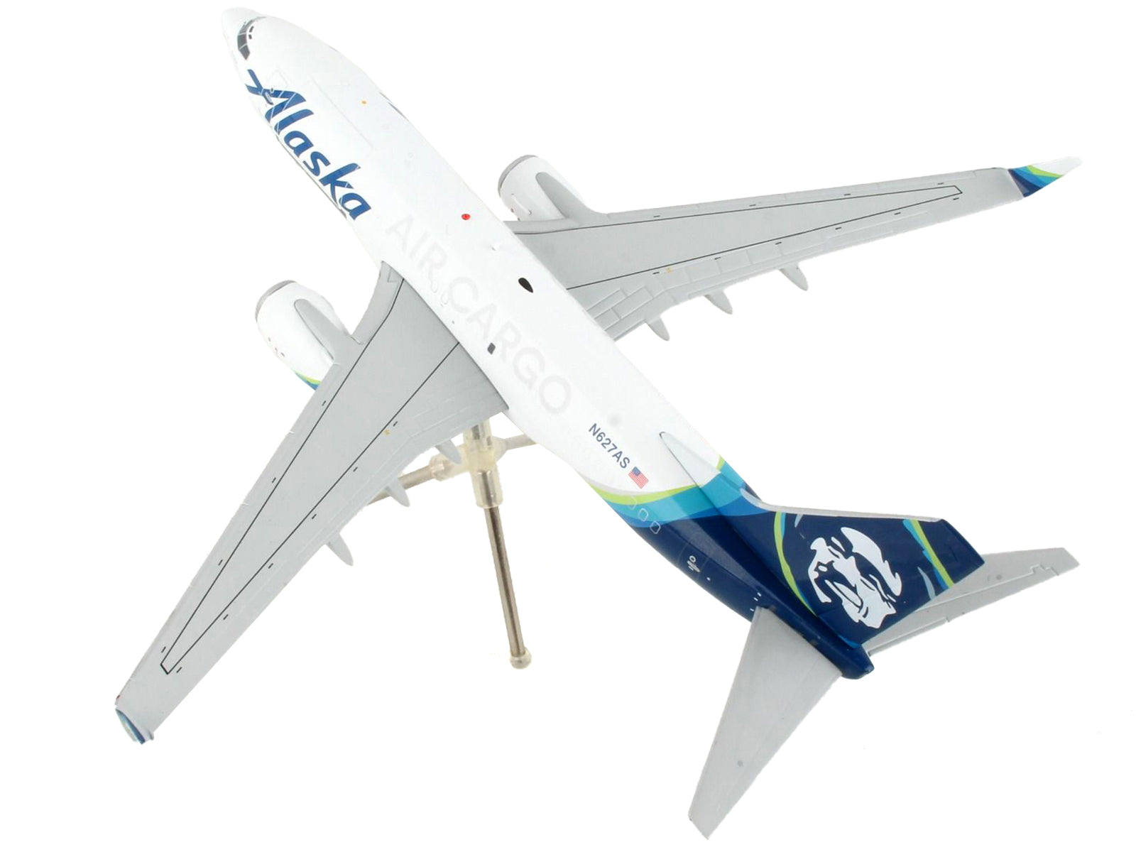 Boeing 737-700BDSF Commercial Aircraft "Alaska Air Cargo" White with Blue Tail "Gemini 200" Series 1/200 Diecast Model Airplane by GeminiJets - image 3
