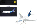 Boeing 737-700BDSF Commercial Aircraft with Flaps Down "Alaska Air Cargo" White with Blue Tail "Gemini 200" Series 1/200 Diecast Model Airplane by GeminiJets