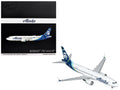 Boeing 737 MAX 8 Commercial Aircraft "Alaska Airlines" (N803AK) White with Blue Tail "Gemini 200" Series 1/200 Diecast Model Airplane by GeminiJets